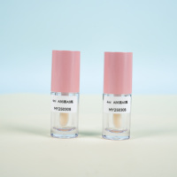 Vente en gros de flacons de gloss à lèvres ronds portables et rechargeables, 4 ml, mini flacon d'échantillon de gloss à lèvres