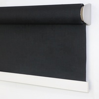 Persianas Enrollables Automáticas para Oficina, Persianas de Tela con Control Remoto, Protección Solar, Impermeables y Resistentes al Fuego