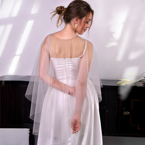 YouLaPan VG75 – Nouveau haut court transparent en tulle étoilé pour <span class=keywords><strong>femme</strong></span>, style châle, bustier, robe tube - Product Image 2