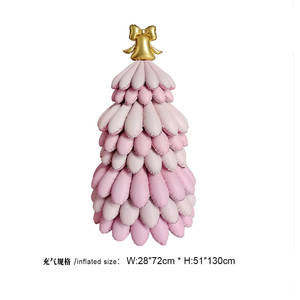 Maca Cây giáng sinh bóng lá bóng bay kim loại Chrome lá màu xanh đậm bóng bay thiết lập cho Giáng sinh bên trang trí - Product Image 3