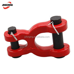 Maillon en acier forgé allié |   Connecteur de levage à fourche en acier thermolaqué rouge - Product Image 2