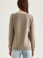 Pull-over décontracté pour femme en 100 % laine, col rond, manches longues, tricoté en polaire, fabrication OEM ODM sur mesure