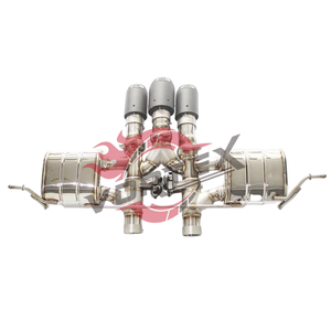 ท่อไอเสียแคทแบ็คแบบวาล์ว วอร์เท็กซ์ คุณภาพสูง ผลิตจากสแตนเลสหนา 1.5 มม. ขัดเงาแบบกระจก สำหรับรถปอร์เช่ คาเยนน์ ปลายท่อแบบสามทาง - Product Image 3