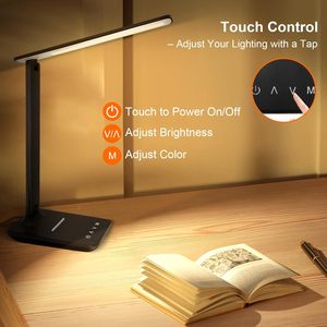 LED Desk <b>Lamp</b> with USB <b>Charging</b> Port, Adjustable Dimmable Desk <b>Lamps</b> 5 Modes 5 Brightness for Nail - Product Image 5