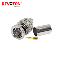 Connecteur coaxial RF de haute qualité Connecteur RF mâle Bnc Connecteur coaxial pour câbles RG6
