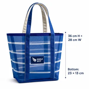 Bolsa de Malla de Nailon Reutilizable con Logotipo Personalizado al por Mayor para la Playa, Viajes, Compras, Regalo Promocional - Product Image 2