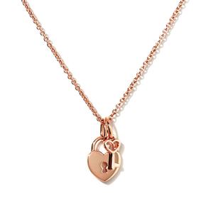 Milskye חברה מתנת יום הולדת נקבה מנעול תליון תכשיטי לב בצורת מנעול מפתח שרשרת נשים - Product Image 3