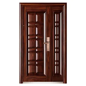 China Manufacturer Hot Sale Anti-Theft Household Modern Entrance Exterior Front Security Steel Doors