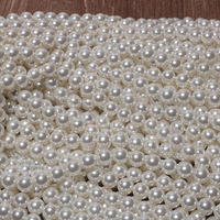Perles rondes en nacre blanche de haute qualité, trou traversant, 2-12 mm, pour la fabrication de bijoux, vente en gros