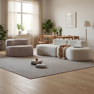 Sofá Seccional Redondo de Espuma de Alta Resiliencia Multiusos, Cómodo, de Tela, Moderno, para Sala de Estar, <span class=keywords><strong>Jelo</strong></span> - Product Image 4