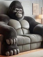 Canapé en vedette créatif Gorilla Meubles de salon canapé animal Lit de chambre à coucher Unité de taille créative Canapé-lit en cuir