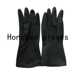 Guantes de seguridad interior naranja exterior negro de <span class=keywords><strong>100g</strong></span> Guantes de látex de caucho industrial SUN con resistencia química para uso en el trabajo - Product Image 4
