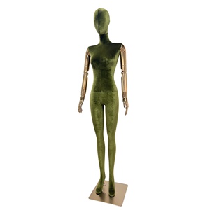Deliang Nữ chuyên nghiệp mannequin đầy đủ cơ thể hiển thị đứng vàng cơ sở nhung đứng sợi thủy tinh cơ thể cho phụ nữ của quần áo - Product Image 3