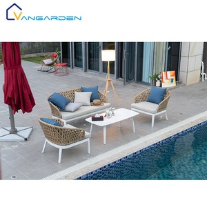 Meubles Olifen tissés à la main pour <span class=keywords><strong>jardin</strong></span>, rotin, corde, ensemble canapé, terrasses, balcon, extérieur, moderne et luxueux - Product Image 4