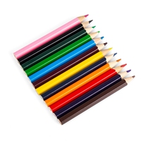 Ensemble de crayons de dessin colorés miniatures, 12 couleurs, crayons d'art pour enfants, crayons en bois, boîte en papier kraft, cadeau scolaire