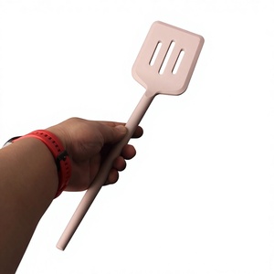 Long Thick Silicone Non-Stick Anti-Skid Anti-Scalding Spatula Spoon Shovel Kit with Colander Scraper for Cooking <b>Kitchenware</b> - Product Image 3