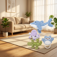 Jouet à mâcher pour chien transfrontalier avec son, durable et en peluche douce, motif chenille - Modèle Chenille