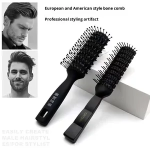 <span class=keywords><strong>Brosse</strong></span> à <span class=keywords><strong>cheveux</strong></span> en plastique à picots <span class=keywords><strong>pour</strong></span> massage du cuir chevelu, ionique, <span class=keywords><strong>pour</strong></span> hommes adultes, <span class=keywords><strong>pour</strong></span> <span class=keywords><strong>cheveux</strong></span> raides ou <span class=keywords><strong>bouclés</strong></span>, cadeau de toilettage, vente en gros, 20cm+ - Product Image 4
