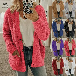 MXN SY191008 High quality winter women's coats,solid color casual cardigan women,fashion stitching leopard coat for women