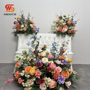 SMOOTH New Arrival Colorful Flowers Wedding Decoration <b>Aisle</b> Flower <b>Runner</b> Arrangement for Wedding Decoration - Product Image 1