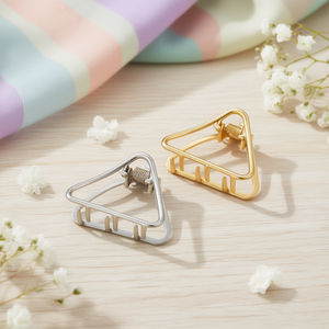 Fermaglio per capelli triangolare Z da 4,5 cm in metallo, piccolo accessorio per capelli per donne e ragazze - Product Image 3