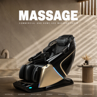 Fauteuil de massage 4D de haute qualité avec accoudoirs améliorés à double cœur et fonction de grattage des pieds pour salle de sport commerciale, logo personnalisé, achat en gros
