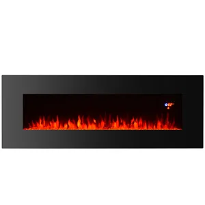 Cheminée électrique murale <span class=keywords><strong>pas</strong></span> chère de 50 pouces avec lumière LED et chauffage - Product Image 2