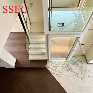 Ascenseur panoramique hydraulique pour villa SSEC à 3 étages, petit ascenseur <span class=keywords><strong>domestique</strong></span> pour usage résidentiel - Product Image 3