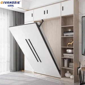 Mueble de Dormitorio Ecológico con Cama Murphy de Madera, Hecho a Medida, Ahorra Espacio, Resistente al Fuego y al Agua, Diseño Moderno - Product Image 4
