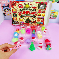 Nouvelle Boîte Mystère Calendrier de Noël 2026 à Succès : 24 Jouets Anti-Stress Mignons en TPR en Forme de Baozi à Presser pour Soulager l'Anxiété
