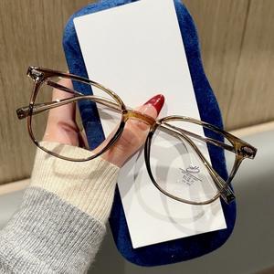 Lunettes rétro à monture carrée et ronde de style coréen, TR90, Anti-lumière bleue, pour femmes, taille moyenne, verres optiques en PC - Product Image 1