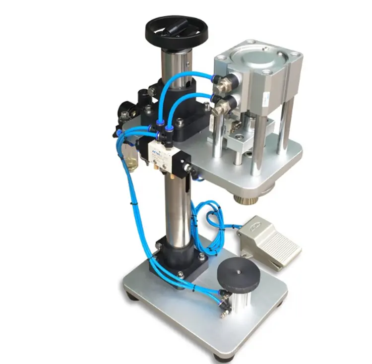 반자동 공압 향수병 코킹 머신/향수병 수동 압착 기계