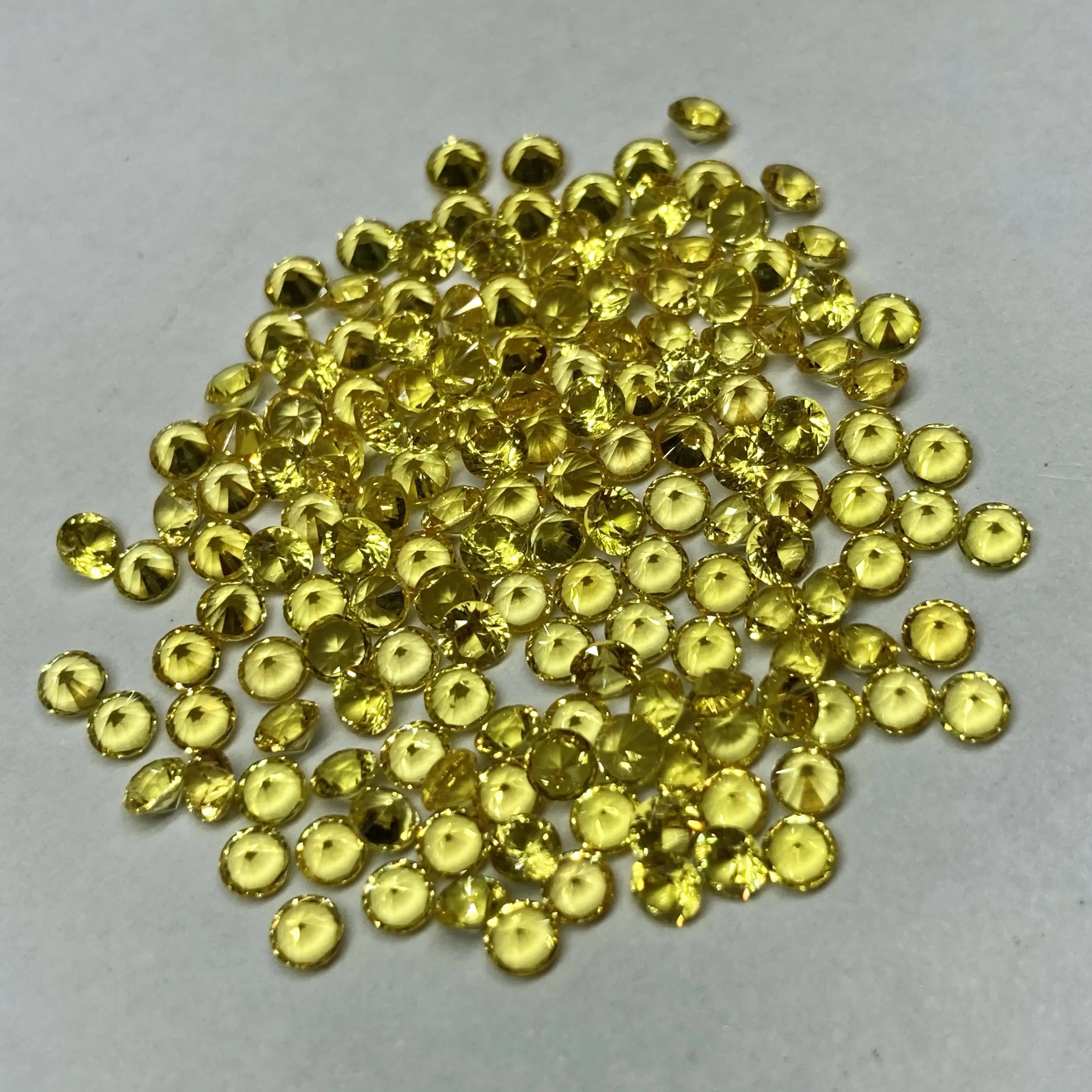 2.5MM round natural yellow sapphire brilliant diamond lemon gold yellow orange multi color natural small stone loose semi gems