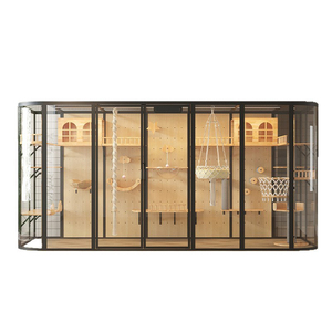 Panneau perforé réglable DIY en verre trempé courbé multi-niveaux pour villa en bois, idéal pour la décoration moderne - Product Image 2