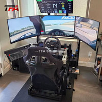 de conducción de coche con soporte de monitor único, kit de simulación de carreras de extrusión de aluminio negro, 4080