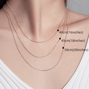 Collier en argent sterling 925, ensemble de chaînes à maillons avec fermoir mousqueton, chaînes de pull réglables en os de serpent, bijoux de mode - Product Image 2