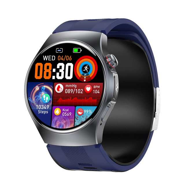 Air Pump Blood Pressure Watch with 4G Voice Call Blood Oxygen Monitoring Sleep Tracking Fatigue Detection HRV Analysis