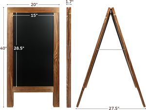 Wooden a Frame Sturdy Chalkboard <strong>Easel</strong> Custom Sandwich <strong>Board</strong> Sign Erasable Restaurant <strong>Menu</strong> <strong>Board</strong>