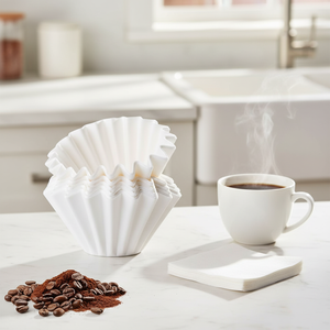 50 filtres à café jetables en papier, compatibles avec le filtre à café <span class=keywords><strong>Kalita</strong></span> Wave Pour Over 185 Series, OEM/ODM acceptés - Product Image 2