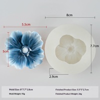 Moule en silicone motif multi-fleurs, facile à démouler, pour chocolats, bonbons gélifiés, résine époxy, bougies, gâteaux, qualité alimentaire, logo personnalisé, réutilisable, OEM