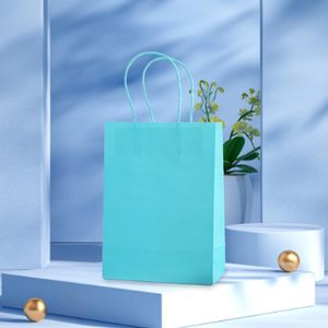 Bolsa de Papel Kraft Reutilizable, Duradera y Reciclable con Asa de Cuerda de Algodón, Impresión de Logotipo Personalizado, para Comida para Llevar y Empaquetado de Compras - Product Image 3