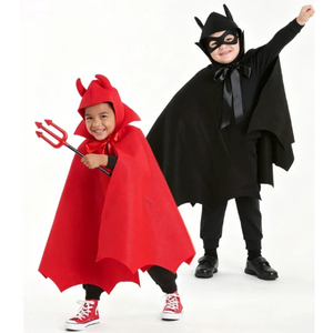 Ensemble de capes d'Halloween pour enfants, cape de démon, de chauve-souris ou de sorcière pour spectacle de maternelle ou jeu de rôle - Product Image 4