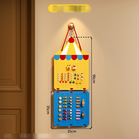 Sac de rangement suspendu en feutre pour bijoux, accessoires capillaires pour enfants, pinces à cheveux requin, pinces à cheveux, sac de rangement pour pinces à cheveux, fixation murale