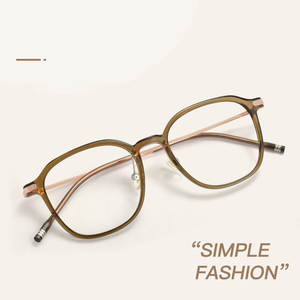 Ingkai-kacamata fengchao pro Dusen trendi intage Kustom bingkai kacamata 90, titanio kacamata bingkai Untuk uniseks - Product Image 3