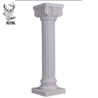 Pilier de colonne romaine européenne de vente chaude pilier de sculpture sur pierre de colonne de marbre blanc pour la décoration