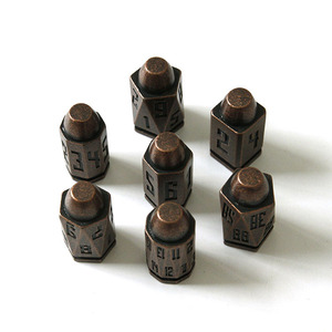 Zinc Alloy Polyhedral 7-Piece Rigid Metal Dice Set <strong>Bullet</strong> Mold Holder for <strong>DND</strong>/RPG Games 14-20mm Metal Tin Box Bulk Wholesale - Product Image 5