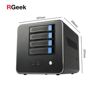 RGeek Custom NAS04B อุปกรณ์ NAS ขนาดเล็กแบบ Industrial Mini-ITX มินิพีซี ITX คอมพิวเตอร์ Nas รองรับฮาร์ดดิสก์ 4 ตัวขนาด 3.5 นิ้ว เซิร์ฟเวอร์จัดเก็บข้อมูลบนคลาวด์ J1900 มินิพีซี เซิร์ฟเวอร์ Linux - Product Image 3