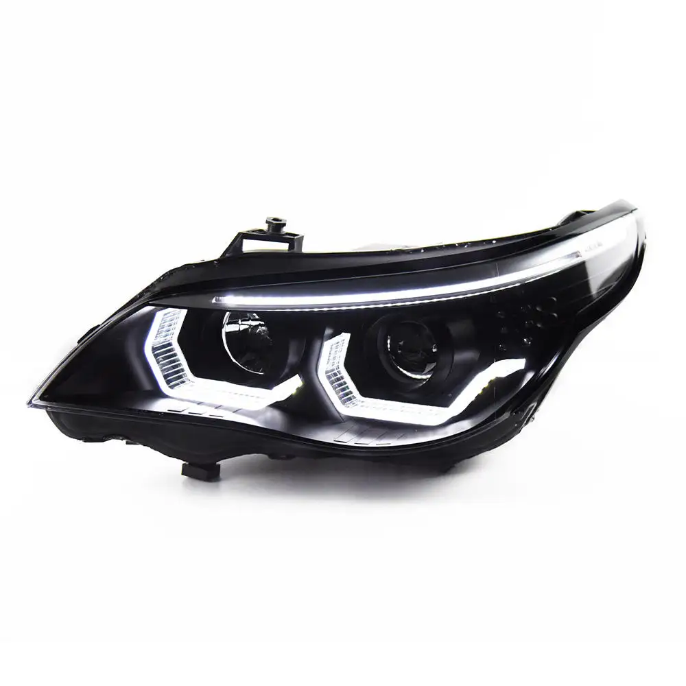 Luzes do carro para BMW E60 Lente do Projetor Farol E61 525i 530i 535i Signal Head Lamp LED Faróis Drl Acessórios Automotivos