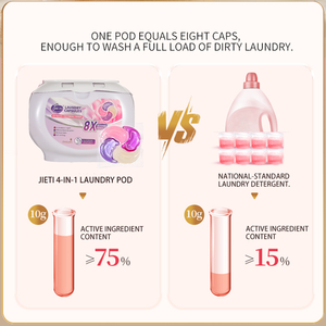 Automatic Washing Machine Laundry <b>Detergent</b> Pods | JIETI Floral Fruity Scent Long Lasting Fragrance Laundry Capsules - Product Image 4
