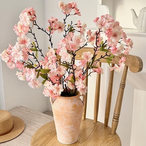 45 Cabezas de Flores de Cerezo Artificiales con Hojas para Decoración del Hogar, Diseño Floral para Bodas, Paisajismo Exterior - Product Image 2